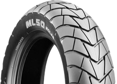 Nahaufnahme der Lauffläche Bridgestone ML 50 120/80-12 54 J Front/Rear TL M/C