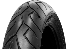 Nahaufnahme der Lauffläche Pirelli Diablo Scooter 120/70 R14 55 H Front TL M/C