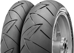 Nahaufnahme der Lauffläche Continental ContiRoadAttack 2 130/80 R18 66 V Rear TL M/C