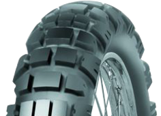 Nahaufnahme der Lauffläche Mitas E-09 120/90-17 64 T Rear TT M/C