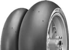 Nahaufnahme der Lauffläche Continental ContiRaceAttack Slick 180/60 R17 Rear TL NHS Medium