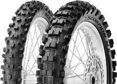 Nahaufnahme der Lauffläche Pirelli Scorpion MX Extra J 2.50-10 33 J Front TT NHS